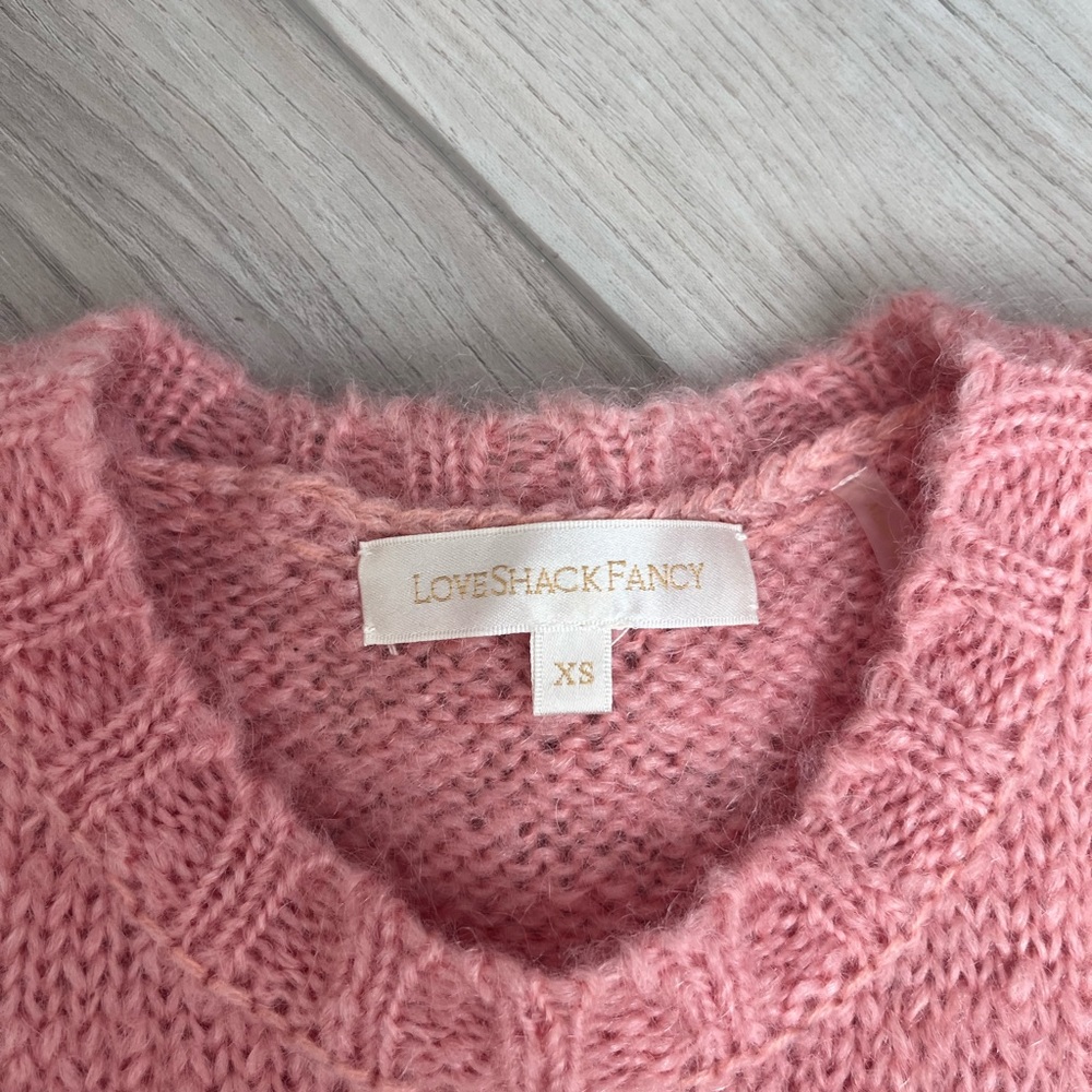 Nwot Loveshackfancy Cyrielle Cropped Pullover - image 3